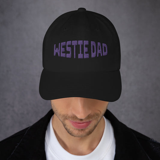 Westie Dad Blue Embroidery Dad hat