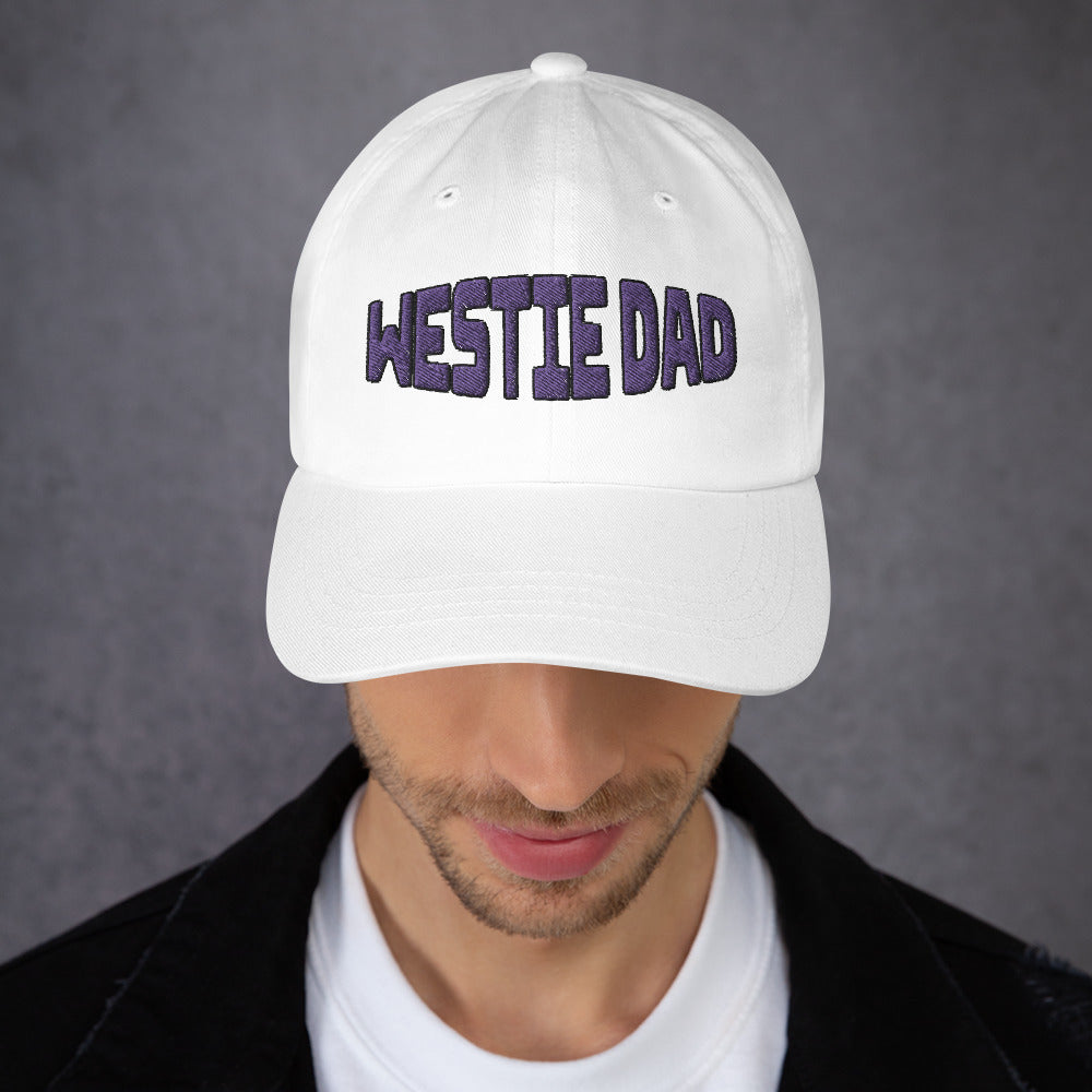 Westie Dad Blue Embroidery Dad hat