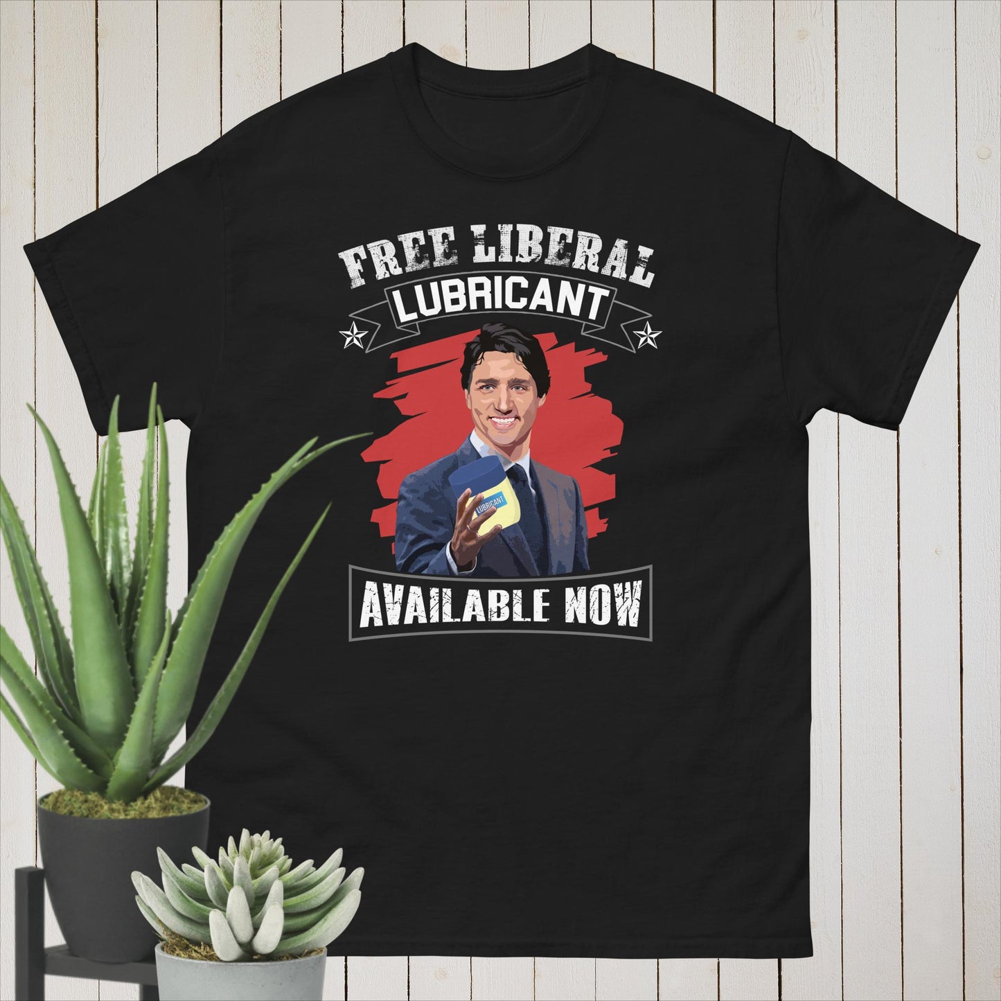 Men's classic tee. Free Liberal Lubricant.