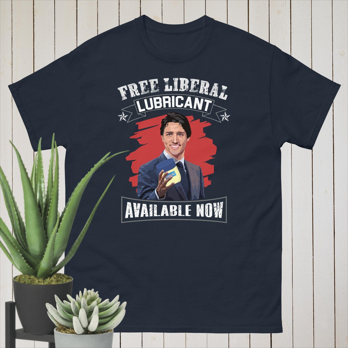 Men's classic tee. Free Liberal Lubricant.