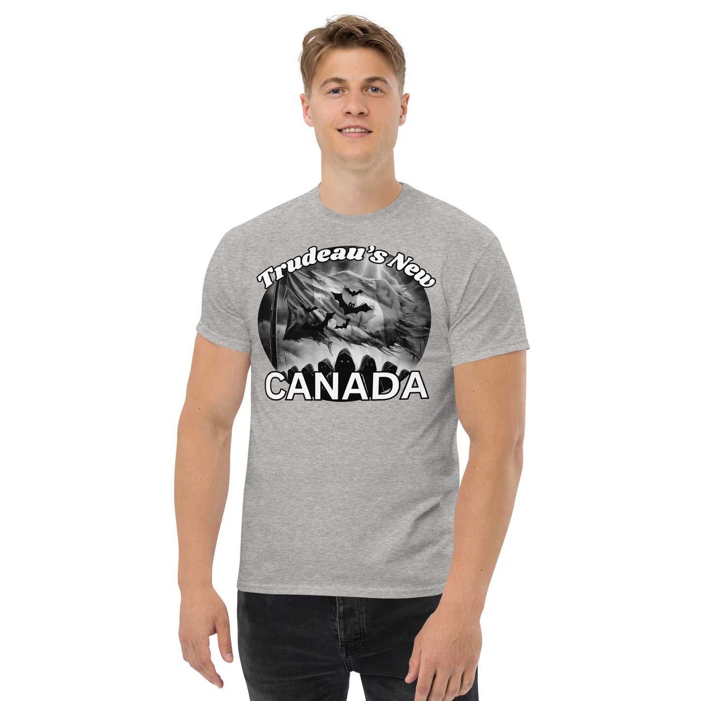 Trudeau's new Canada Black and White.Men's classic tee