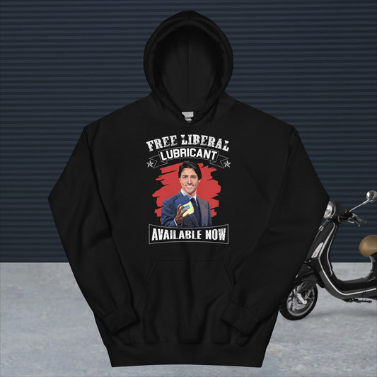 Unisex Hoodie. Free Liberal lubricant.