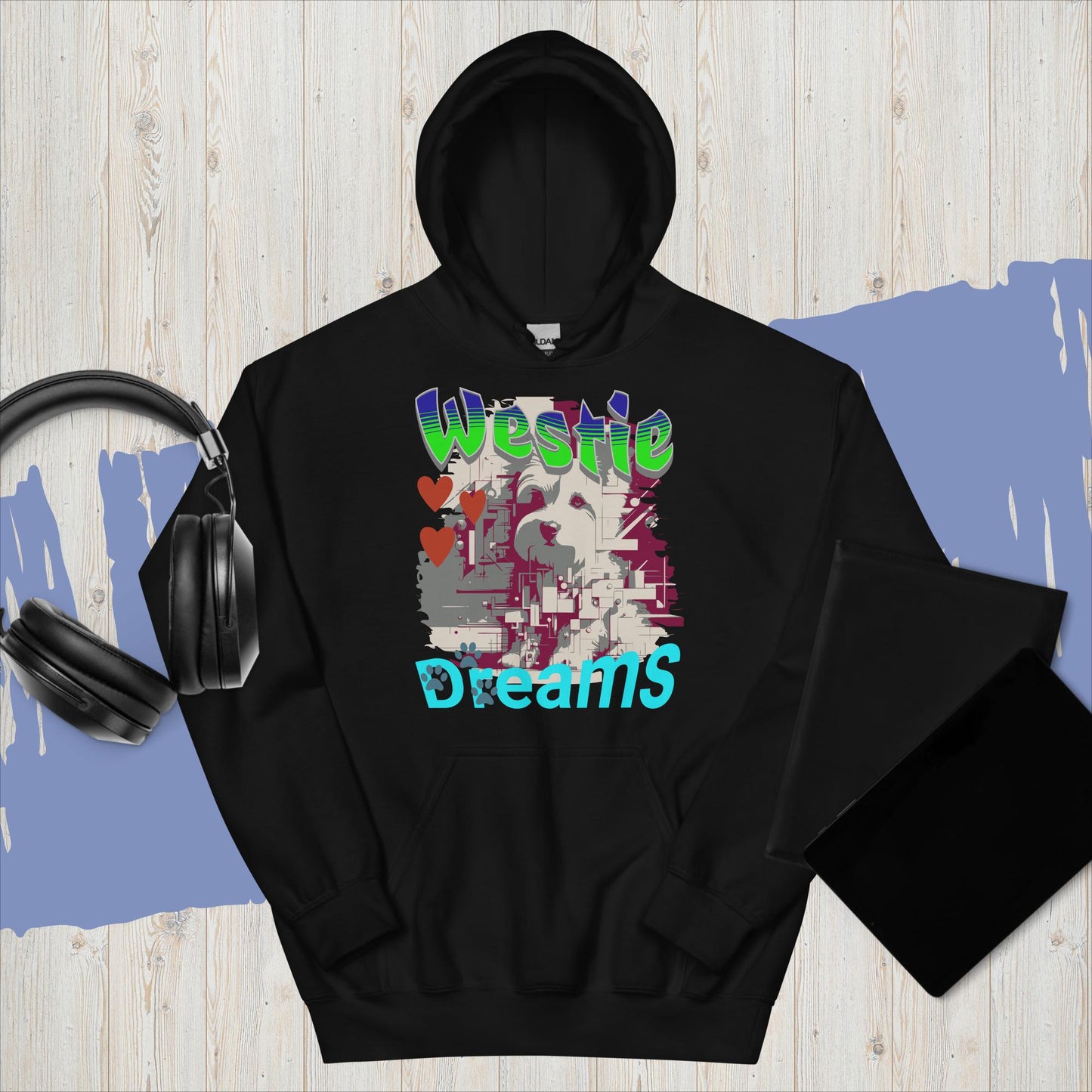 Unisex Hoodie. Westie Dreams.