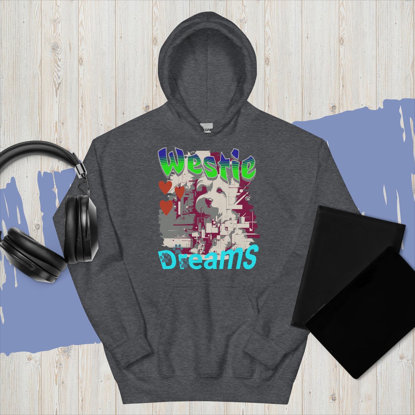 Unisex Hoodie. Westie Dreams.