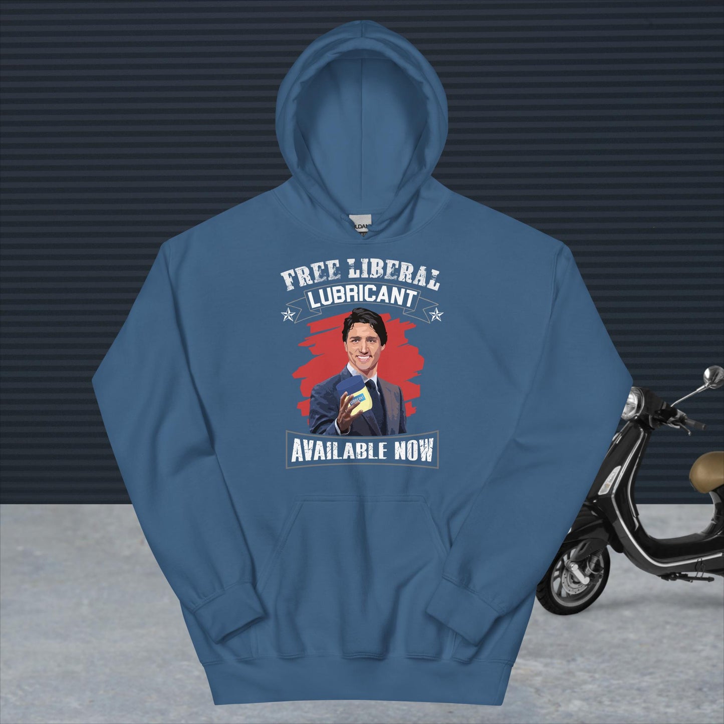 Unisex Hoodie. Free Liberal lubricant.