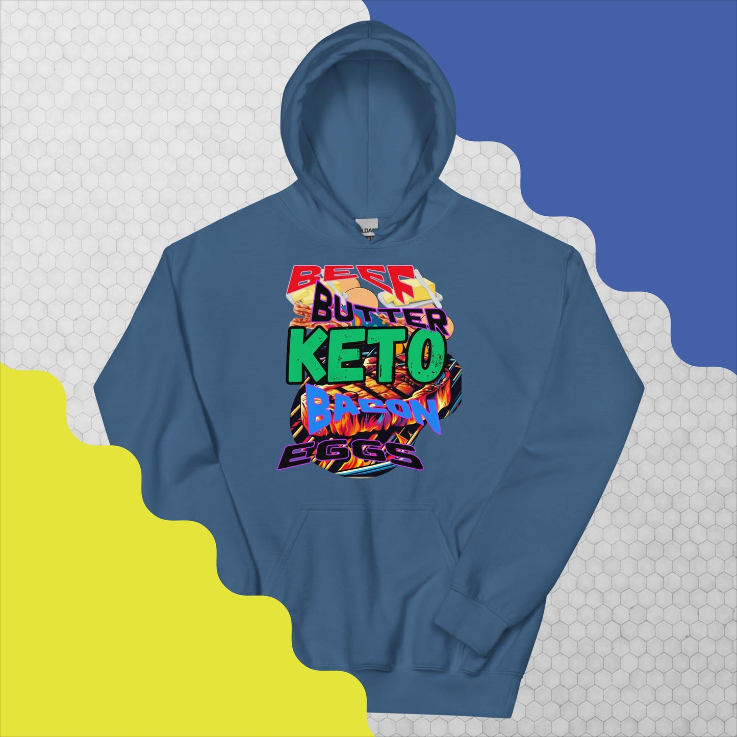 Unisex Hoodie. Keto, Beef, Butter, Bacon Eggs