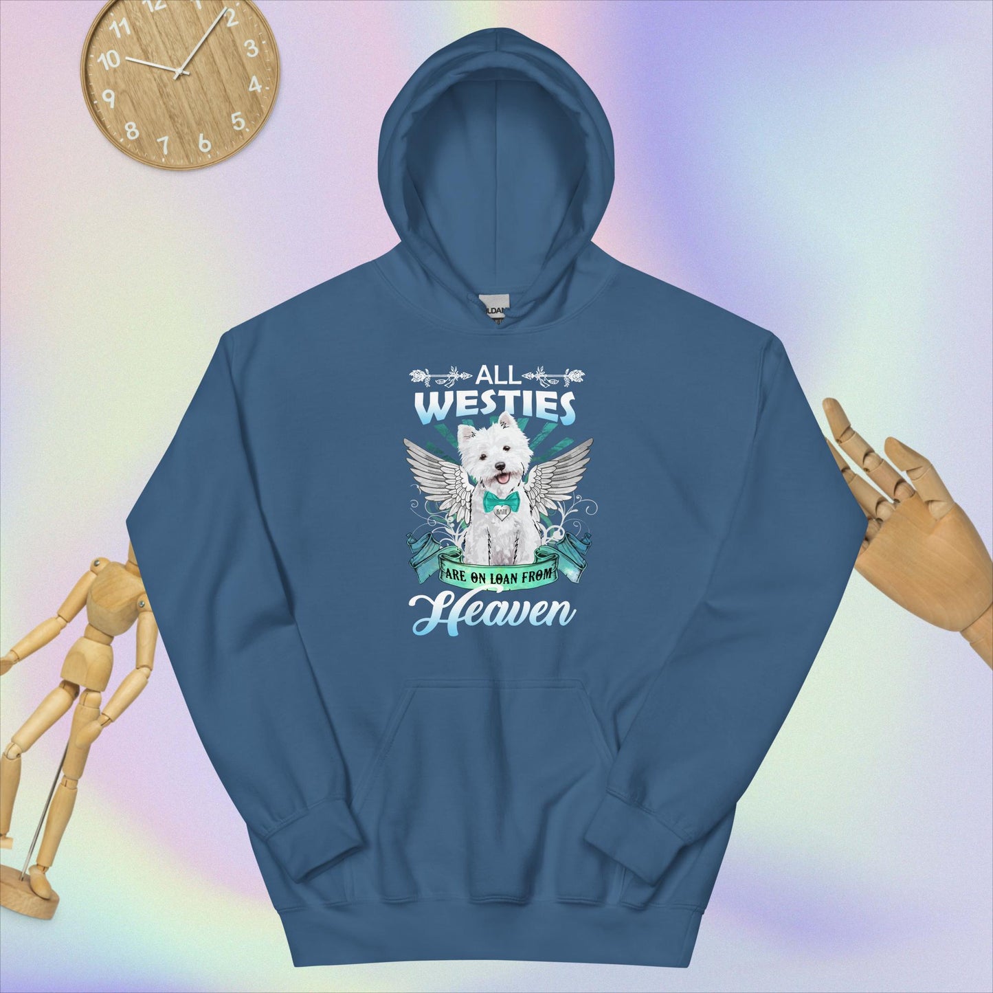 Unisex Hoodie. All Westies are on Loan from Heaven.