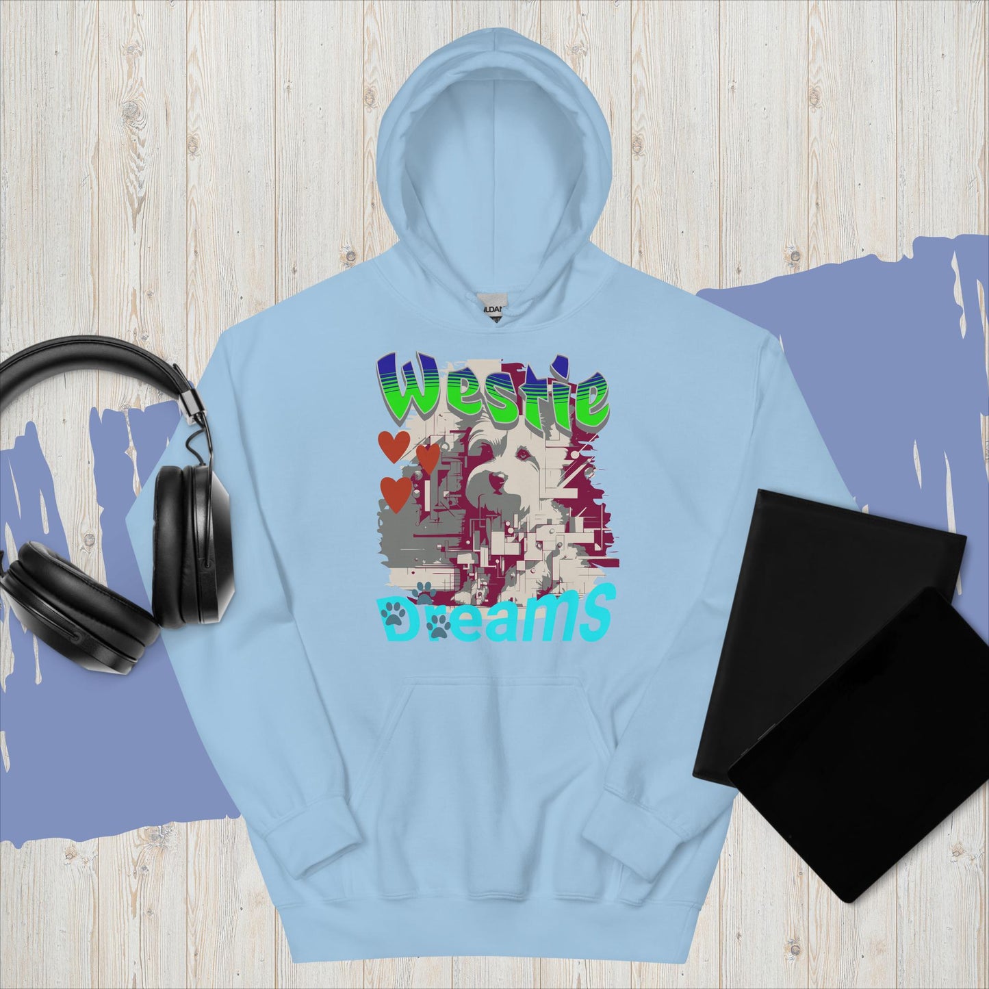 Unisex Hoodie. Westie Dreams.