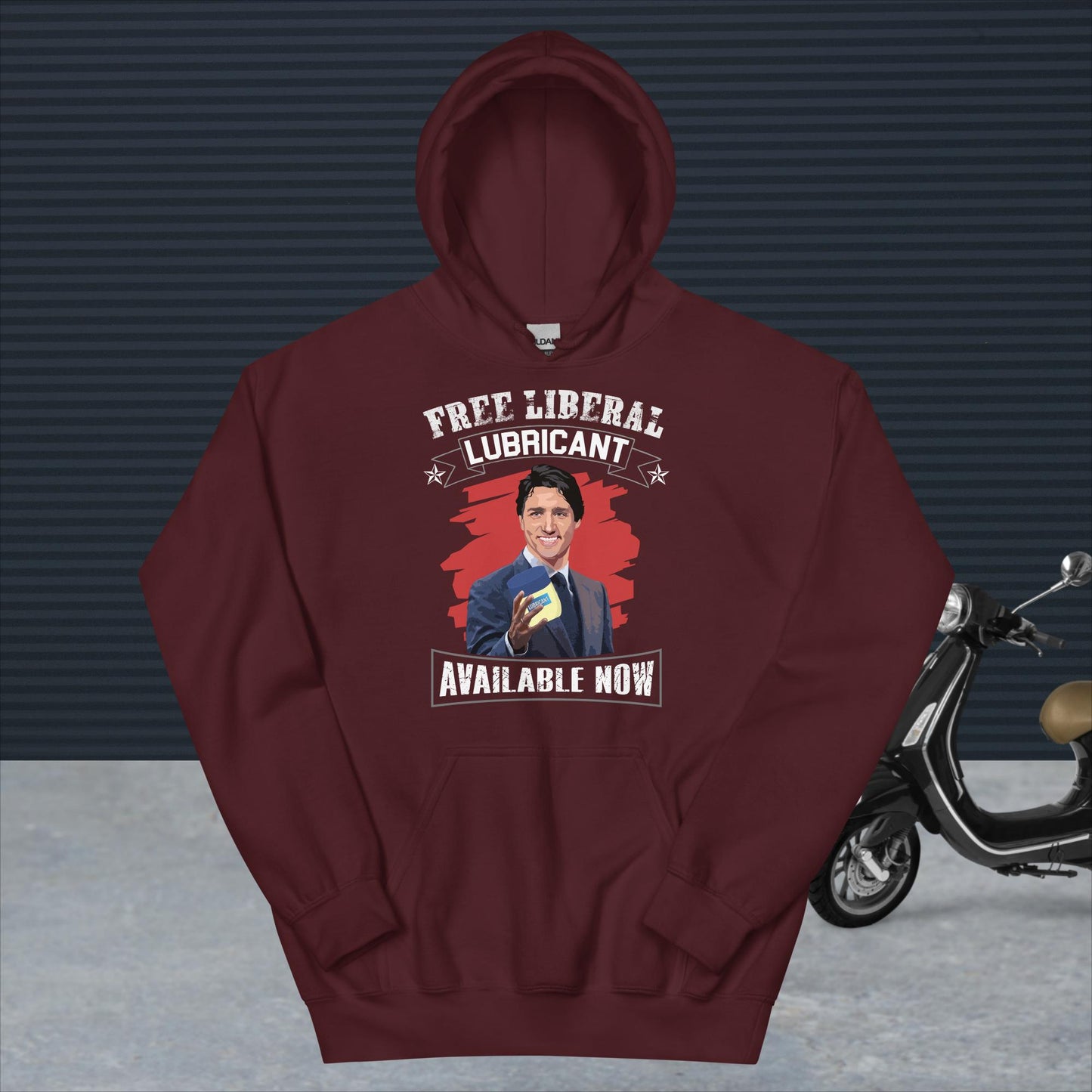 Unisex Hoodie. Free Liberal lubricant.