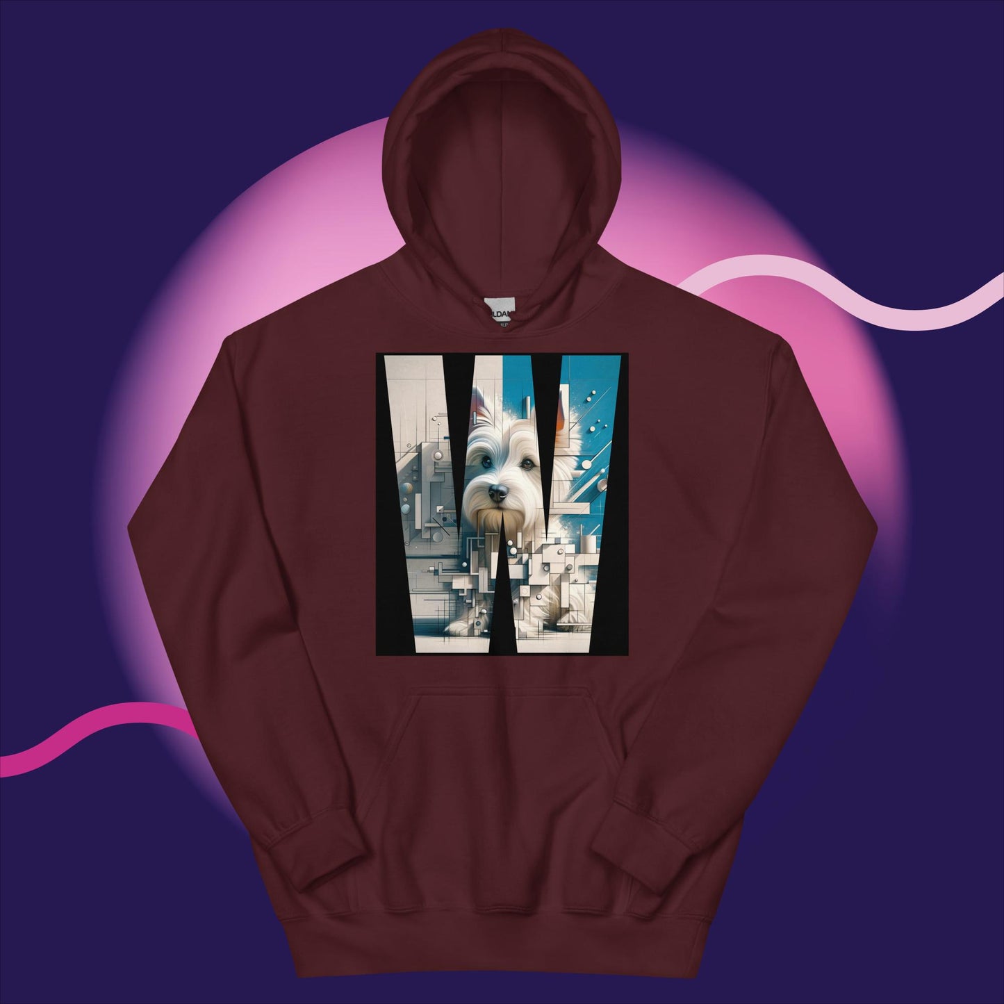 Unisex Hoodie.Big W Westie.