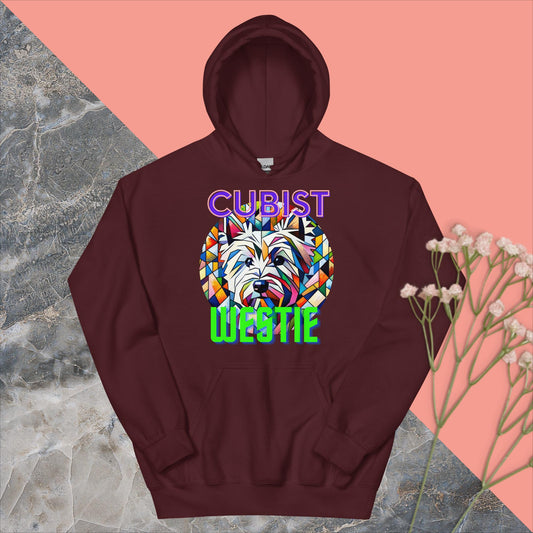 Unisex Hoodie. Cubist Westie.