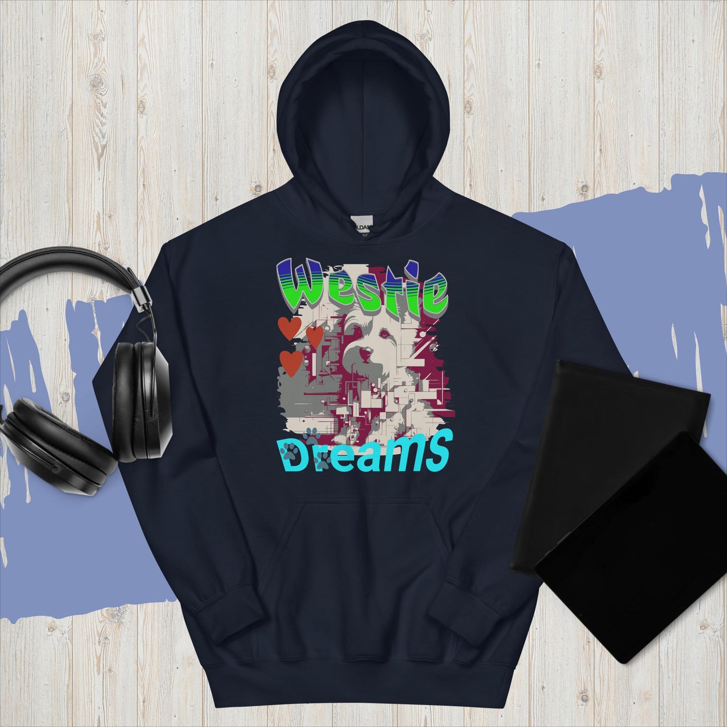 Unisex Hoodie. Westie Dreams.