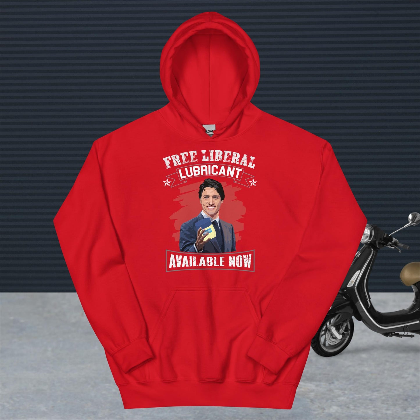 Unisex Hoodie. Free Liberal lubricant.