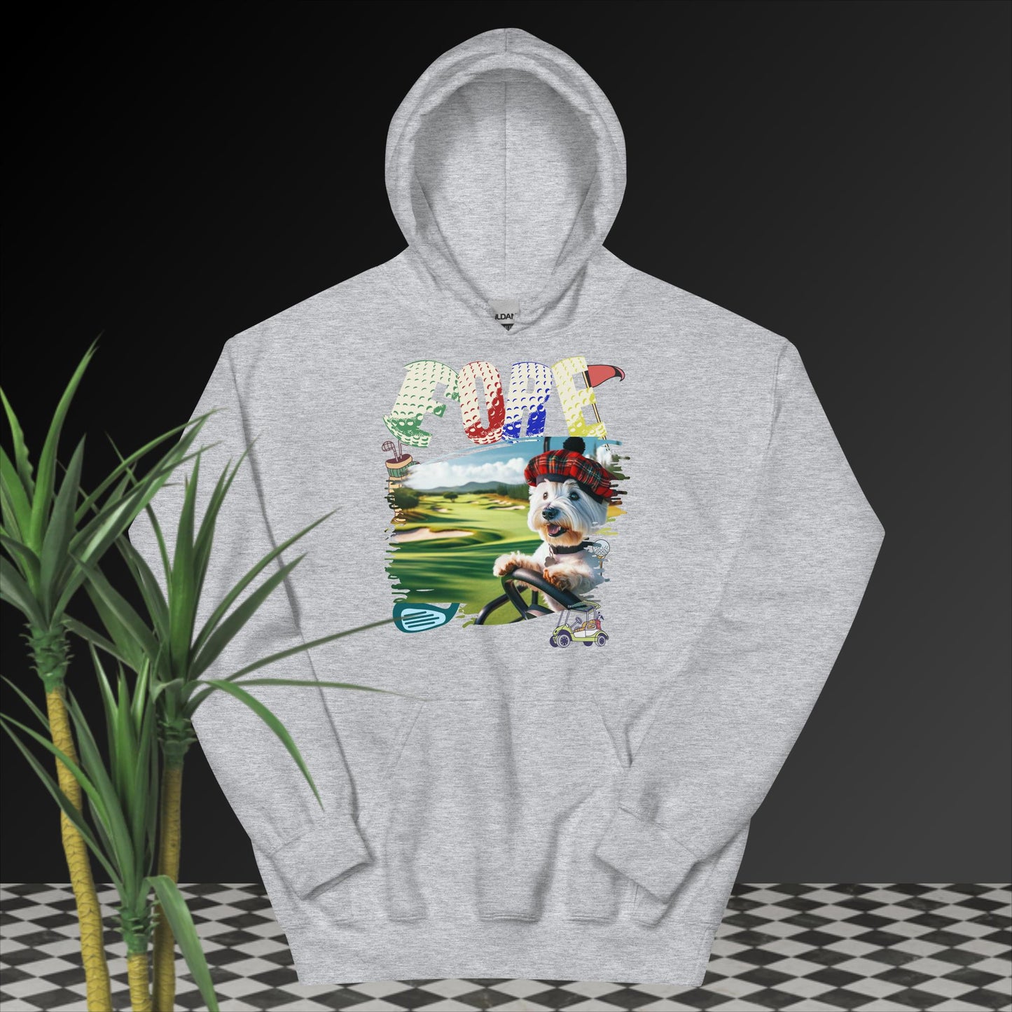 Unisex Hoodie. Westie Golf