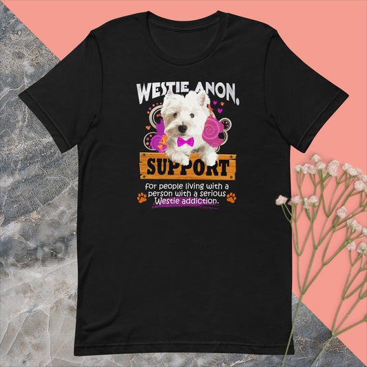 Unisex t-shirt. Westie Anon.