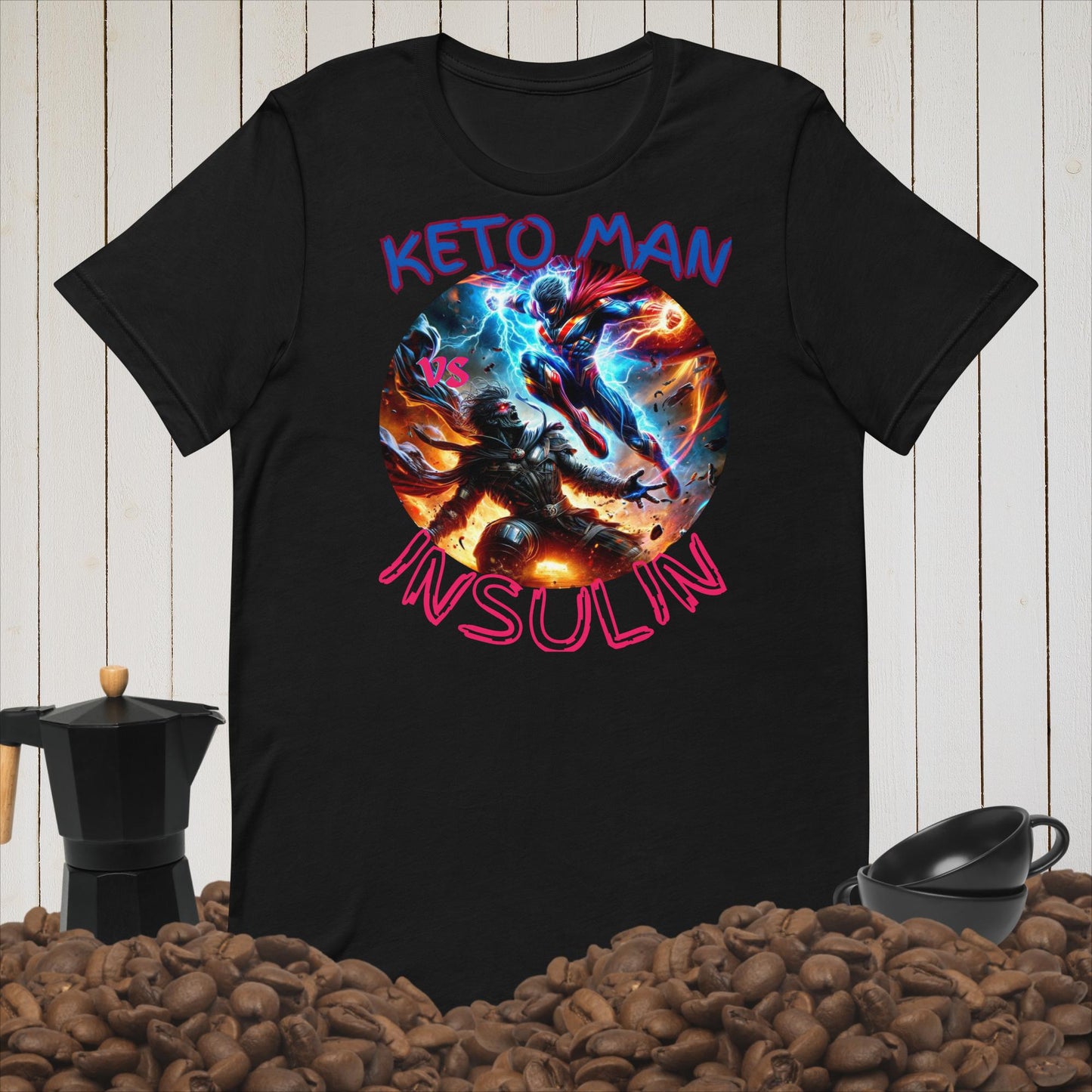 Unisex t-shirt. Keto vs Insulin