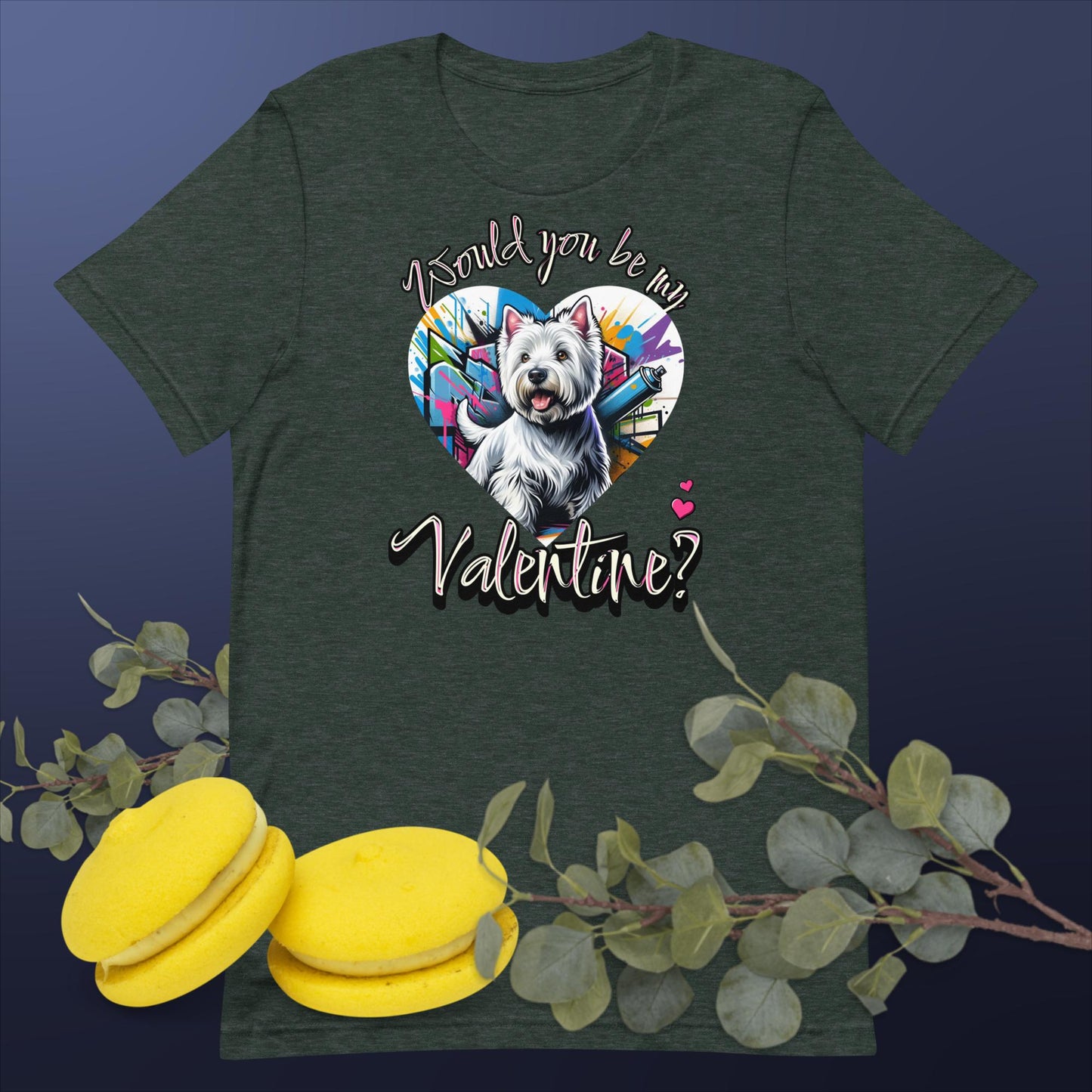 Unisex t-shirt. Bella Canvas. Would You be my Valentine?