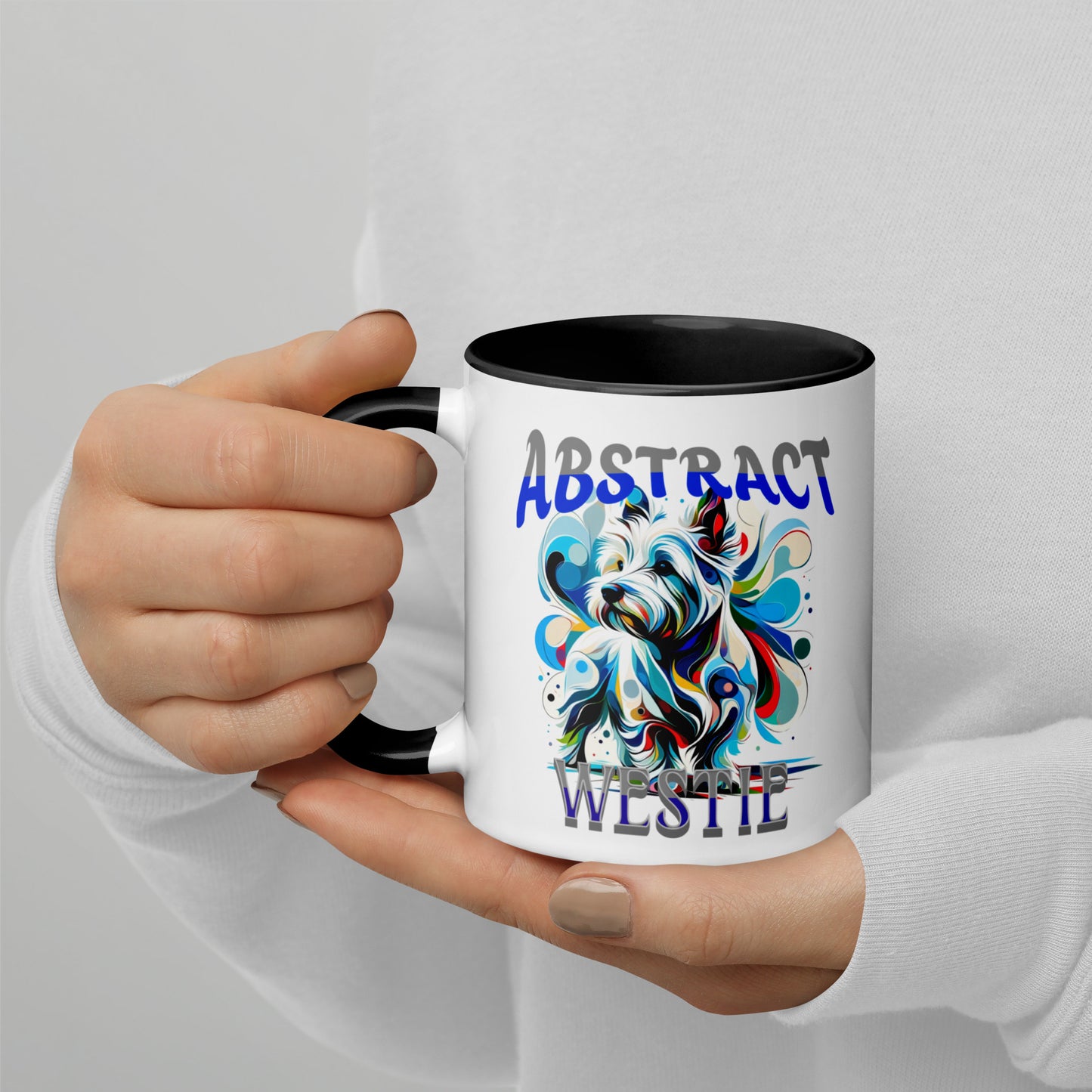 Abstract Westie. Mug with Color Inside