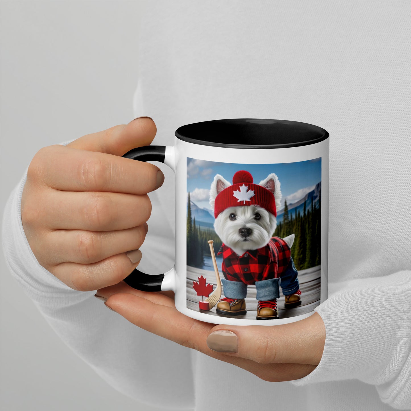 Canadian Westie. Mug with Color Inside