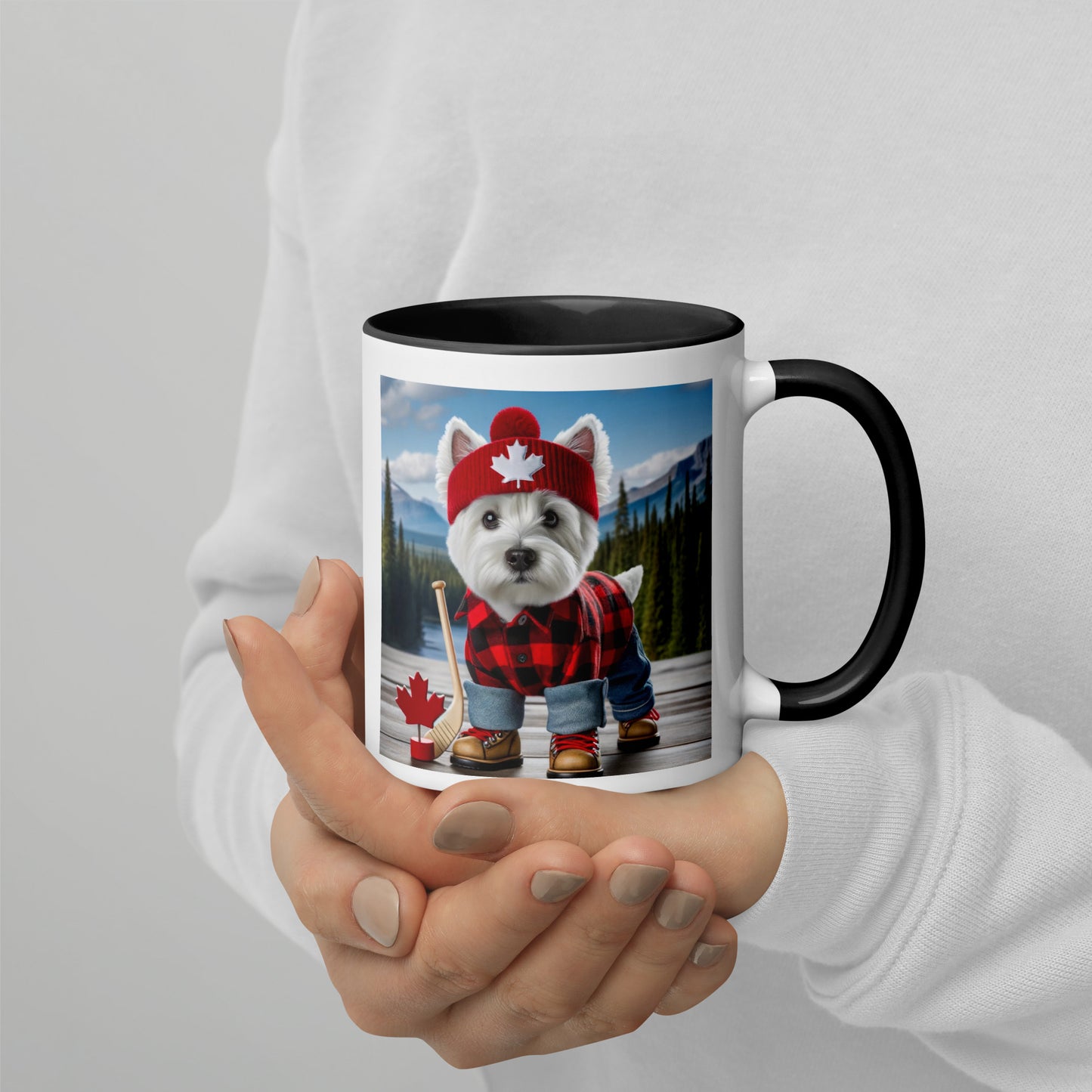 Canadian Westie. Mug with Color Inside