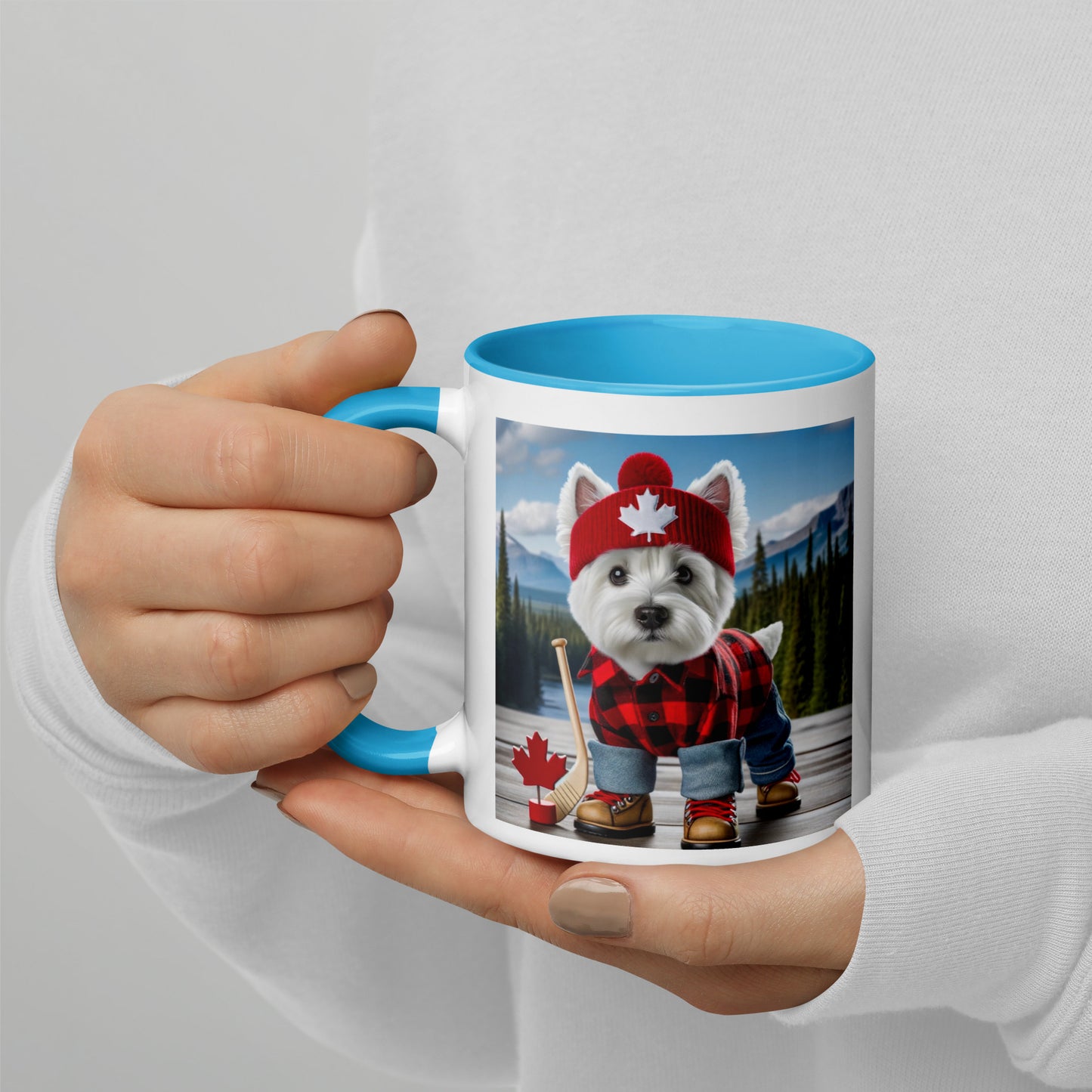 Canadian Westie. Mug with Color Inside