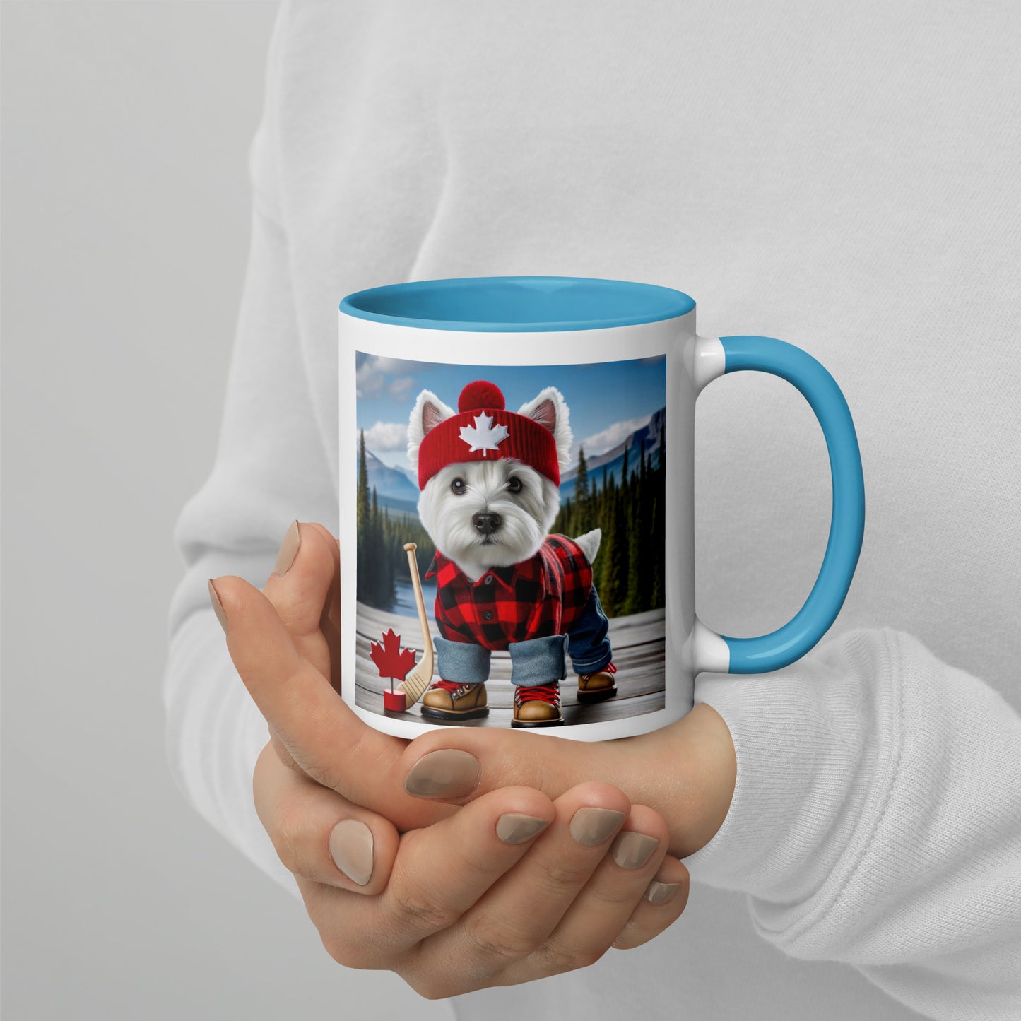 Canadian Westie. Mug with Color Inside