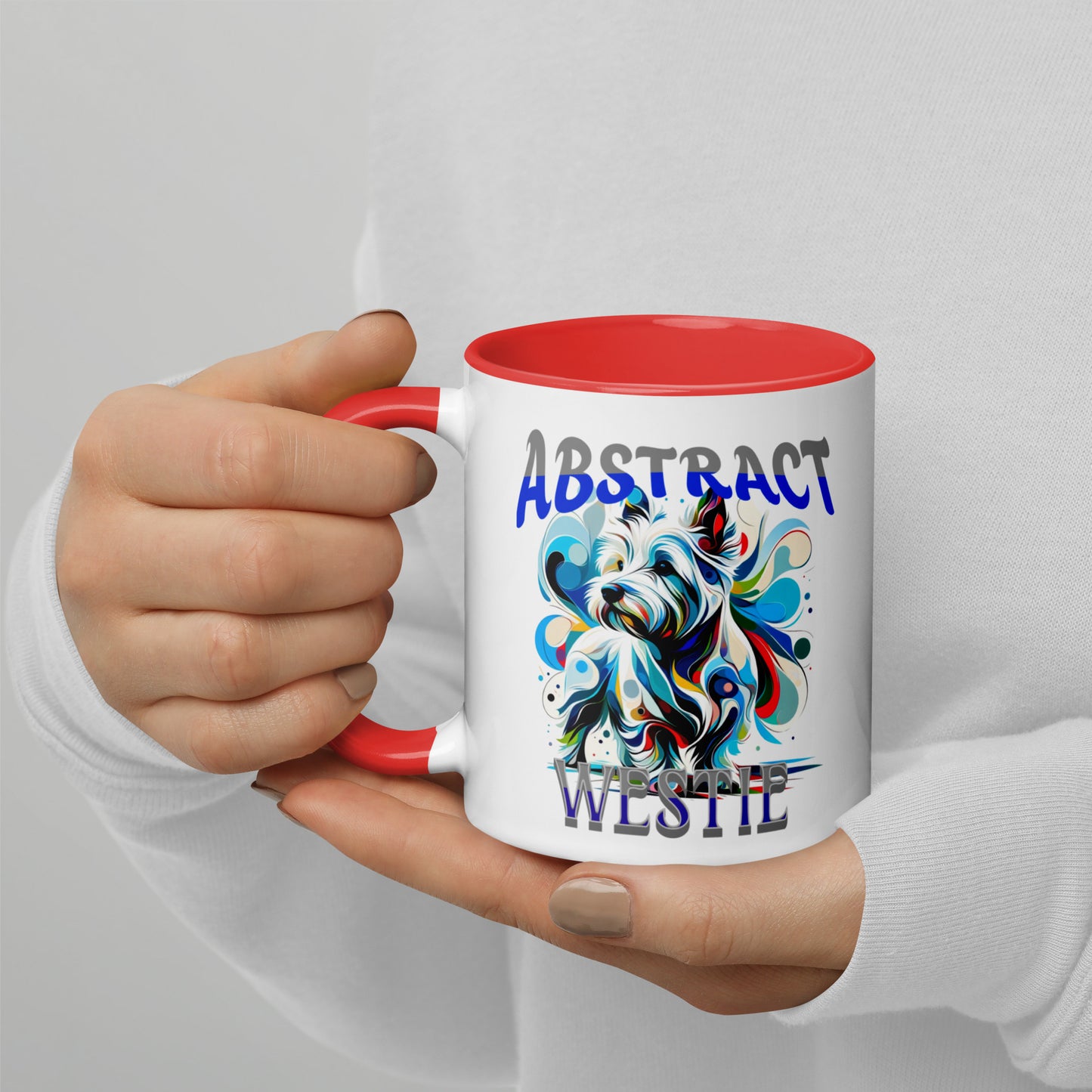 Abstract Westie. Mug with Color Inside