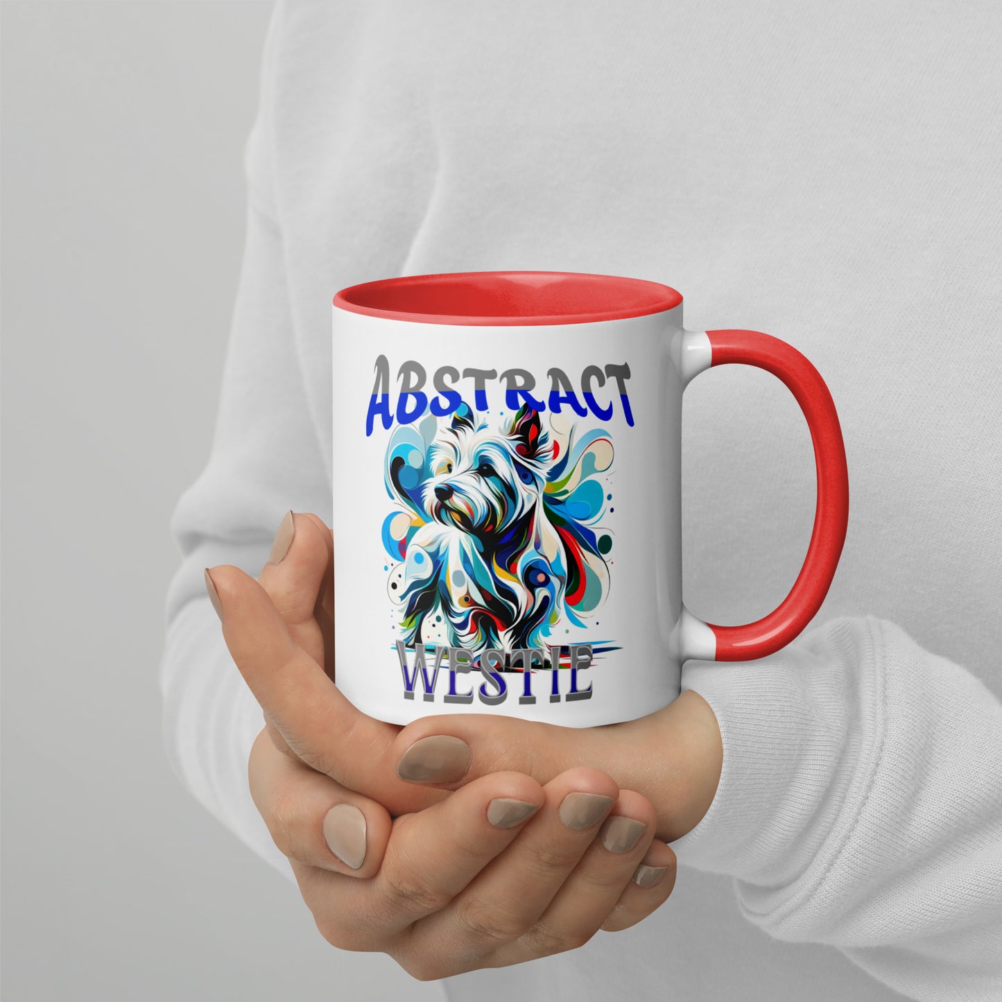 Abstract Westie. Mug with Color Inside