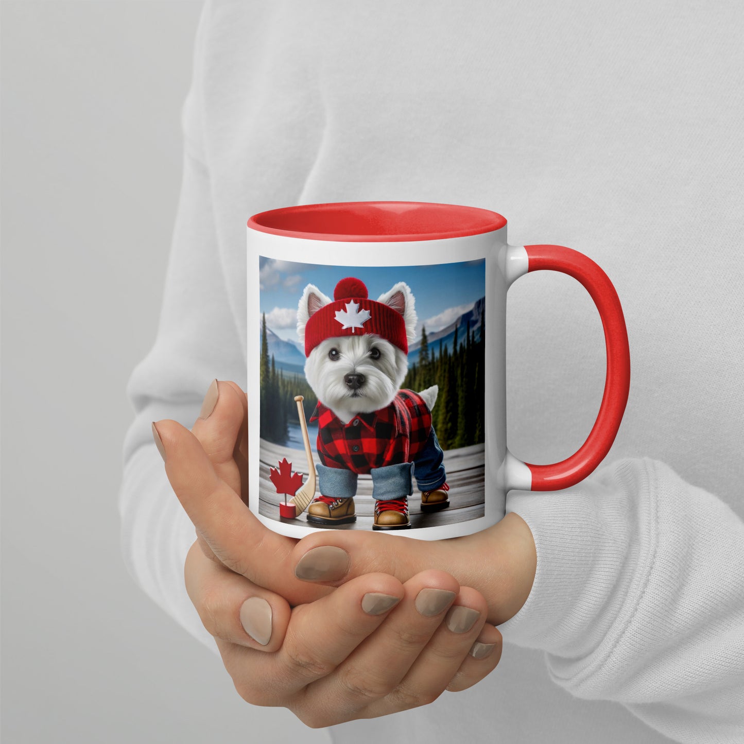 Canadian Westie. Mug with Color Inside