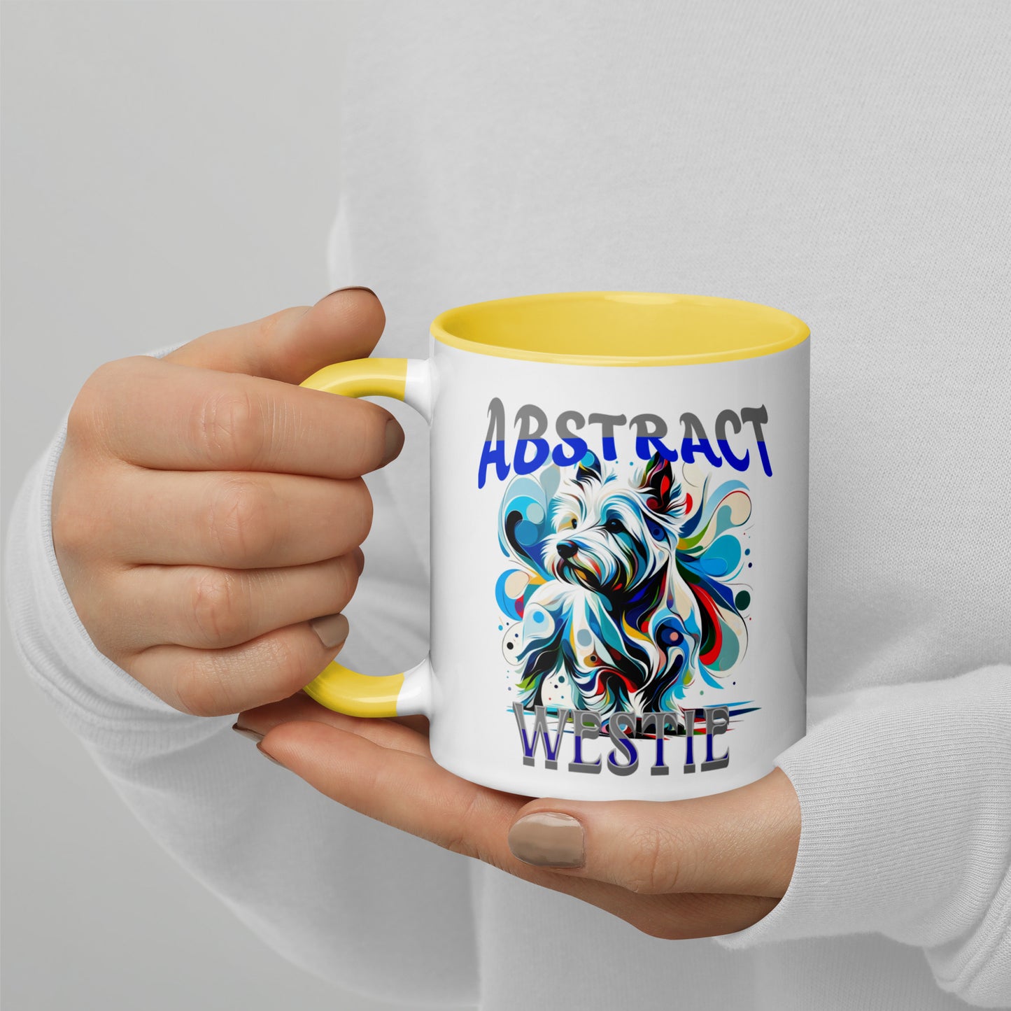 Abstract Westie. Mug with Color Inside