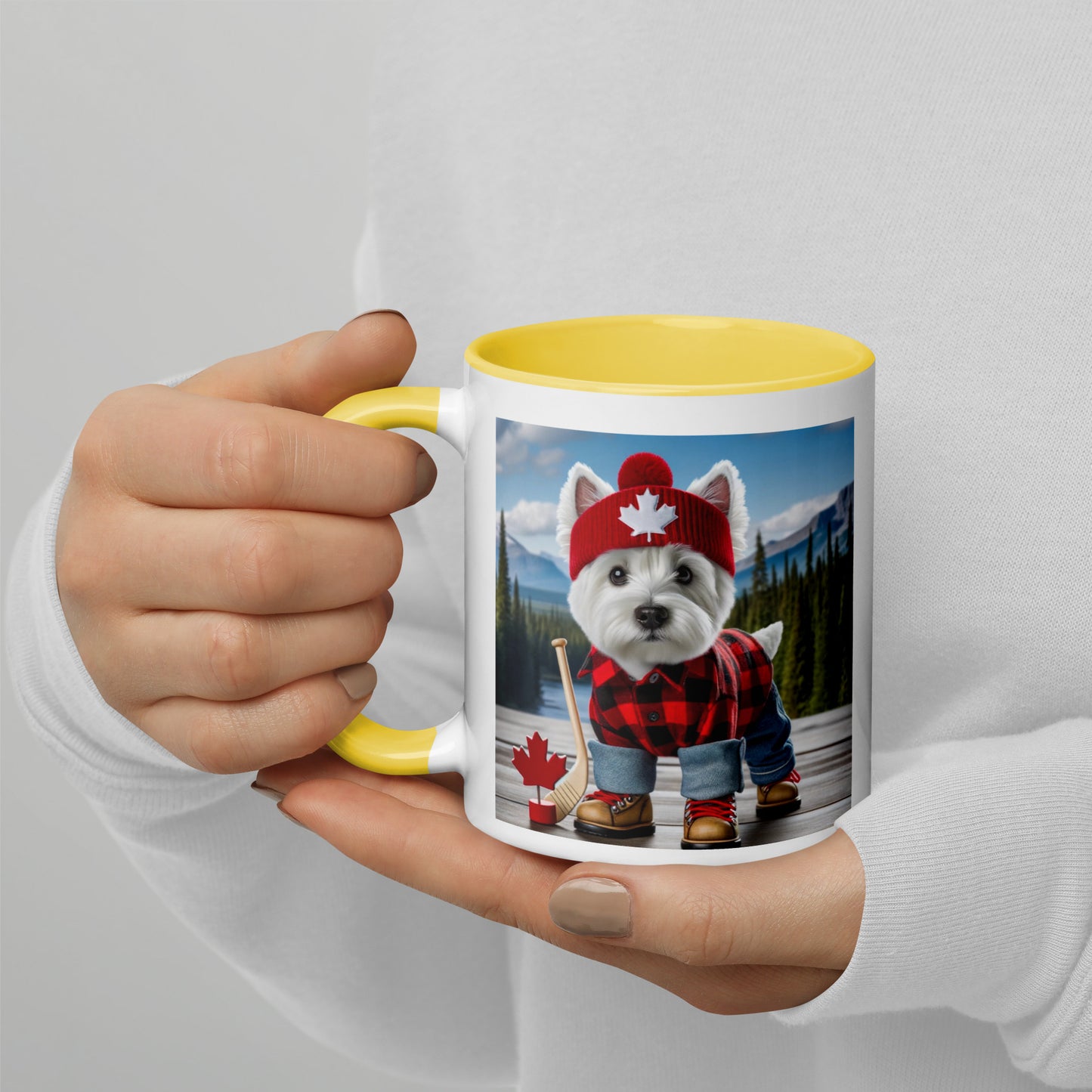 Canadian Westie. Mug with Color Inside