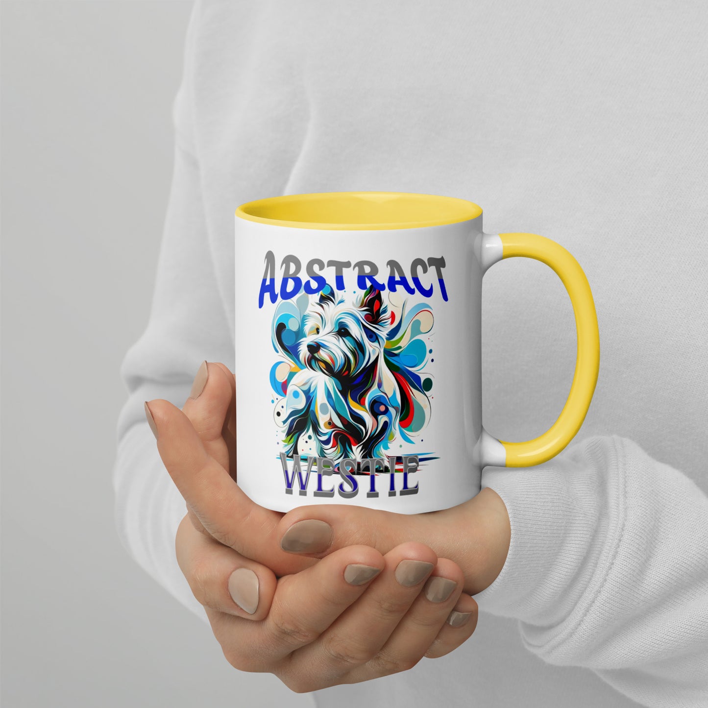 Abstract Westie. Mug with Color Inside