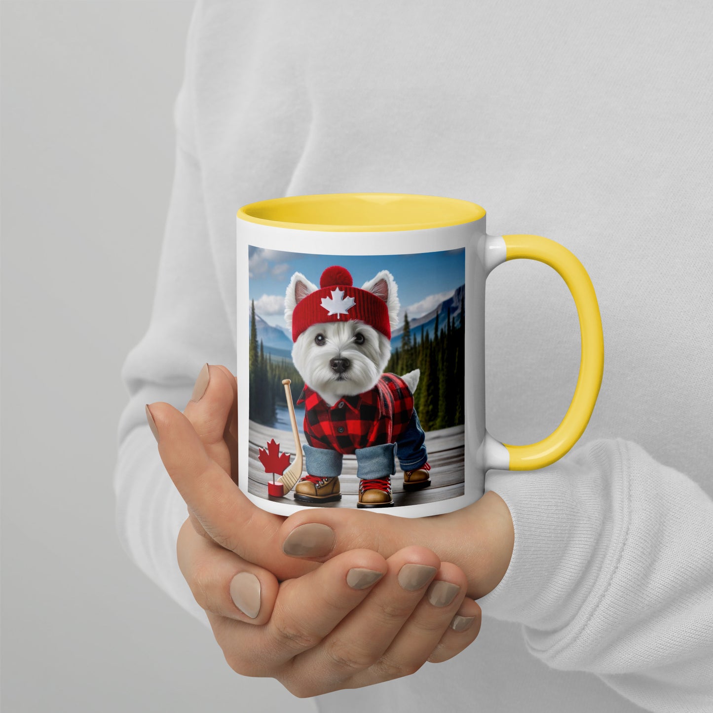 Canadian Westie. Mug with Color Inside