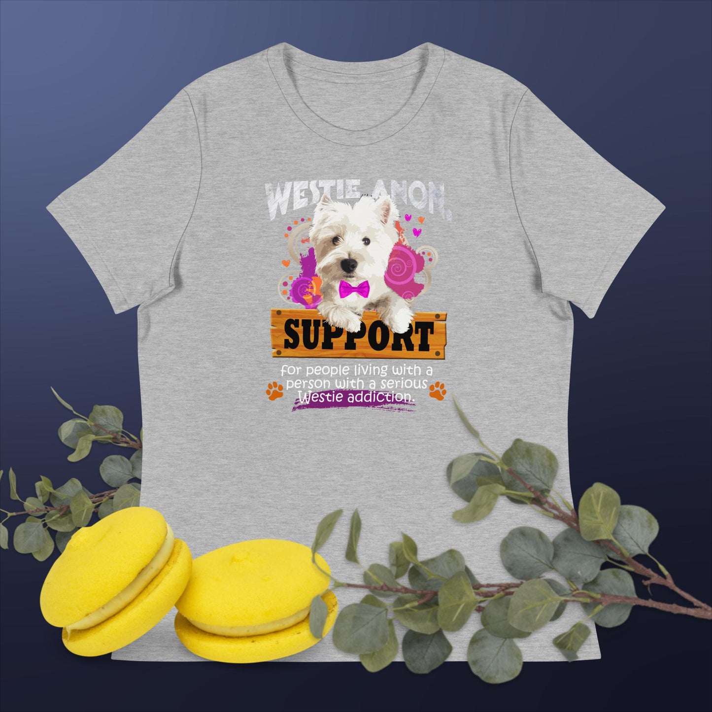 Women's Relaxed T-Shirt. Westie Anon.