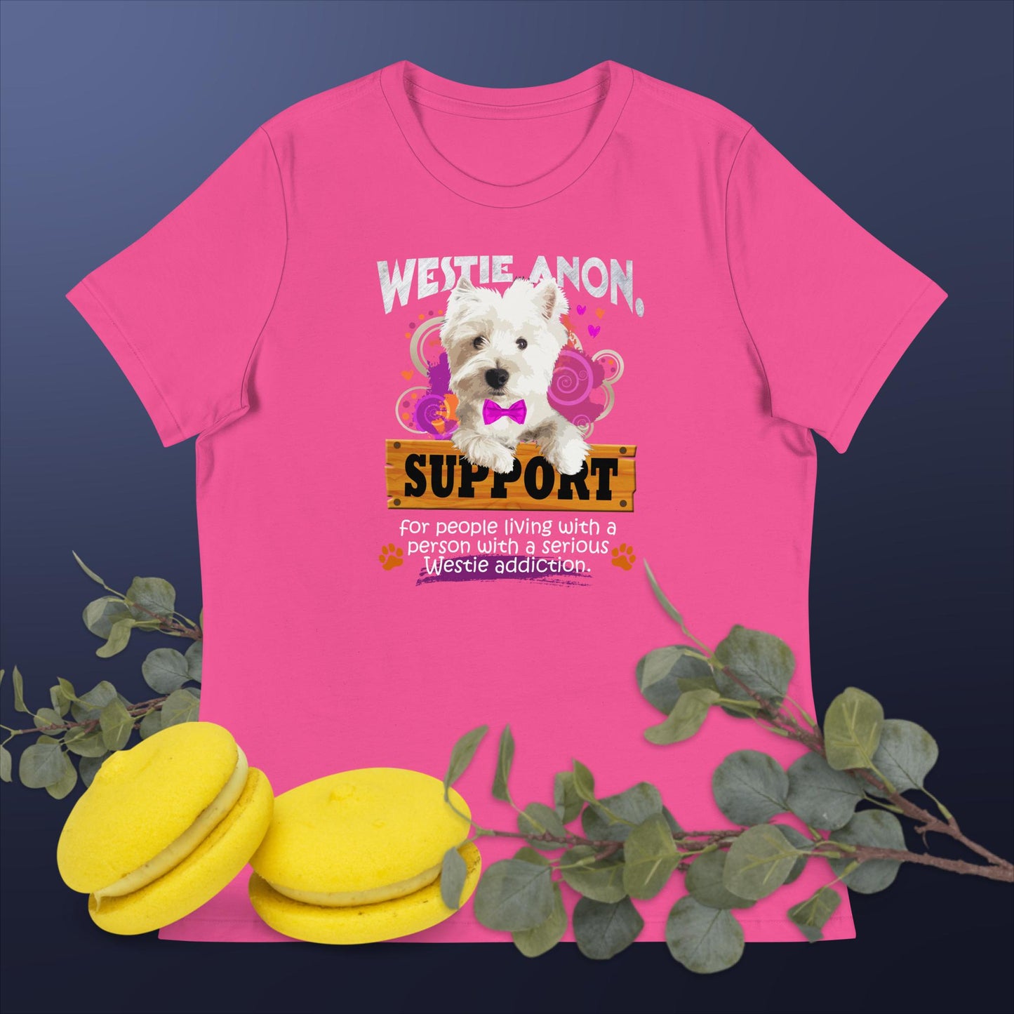 Women's Relaxed T-Shirt. Westie Anon.