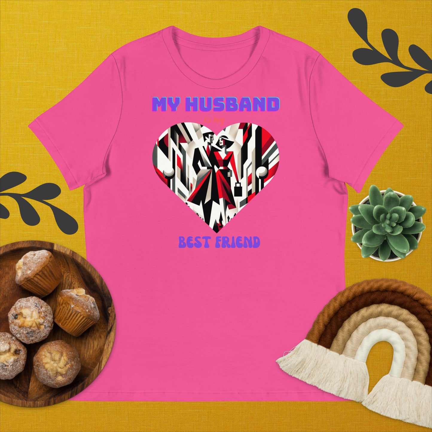 Women's Relaxed T-Shirt. I Love My Husband.