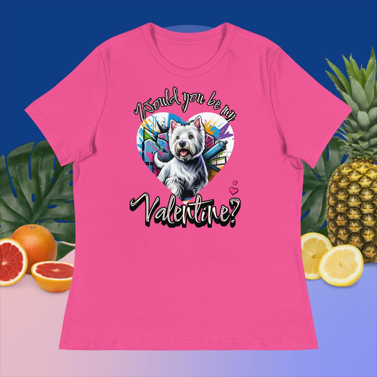 Women's Relaxed T-Shirt. Would You Be My Valentine?