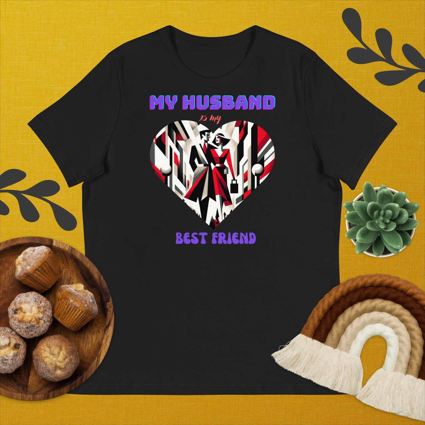 Women's Relaxed T-Shirt. I Love My Husband.