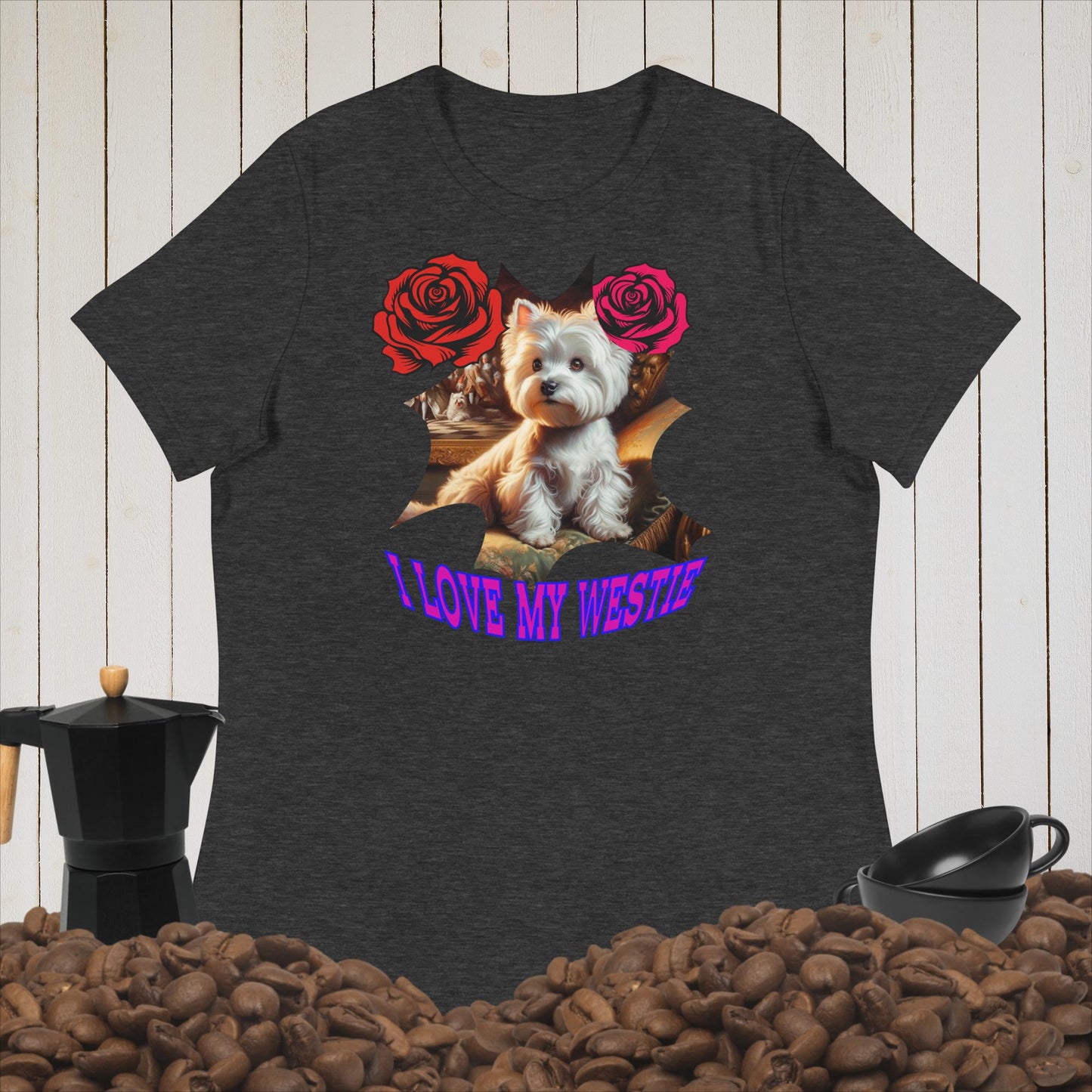 Women's Relaxed T-Shirt. I Love my Westie.