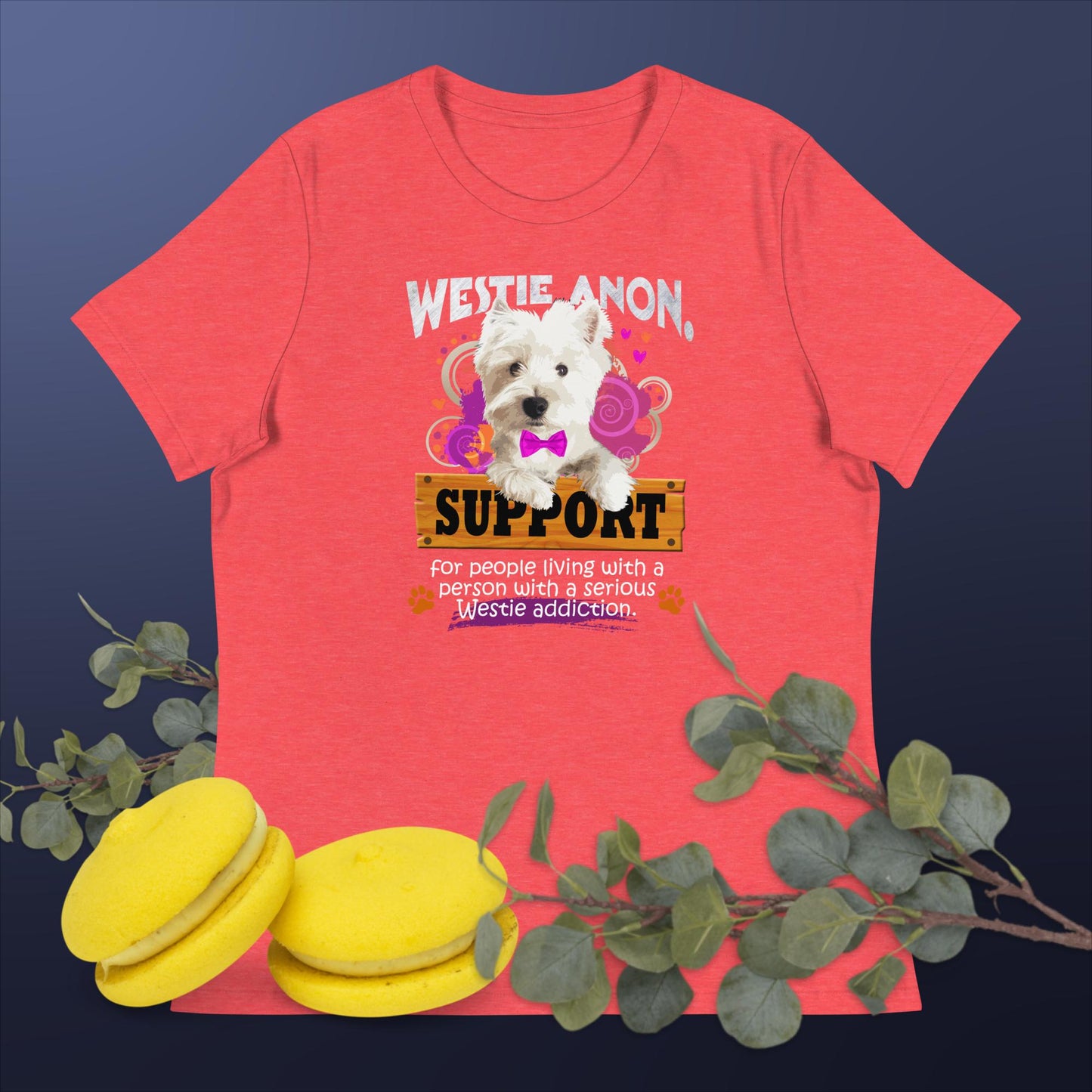 Women's Relaxed T-Shirt. Westie Anon.