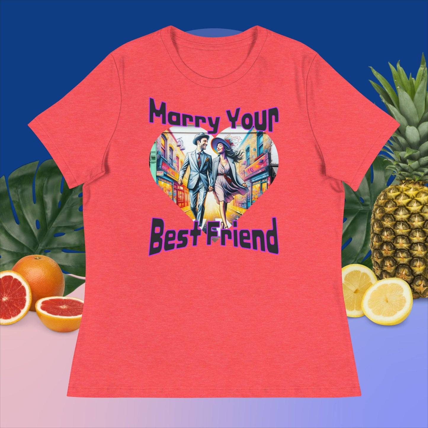 Women's Relaxed T-Shirt. Marry Your Best Friend,