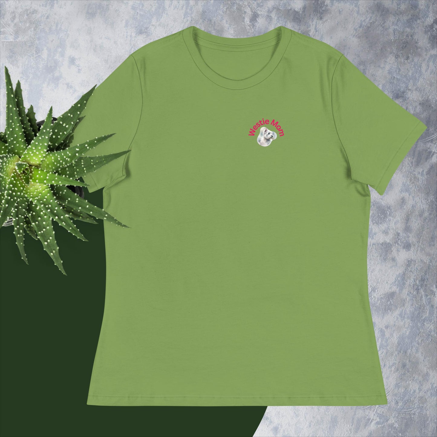 Women's Relaxed T-Shirt. Westie Mom.