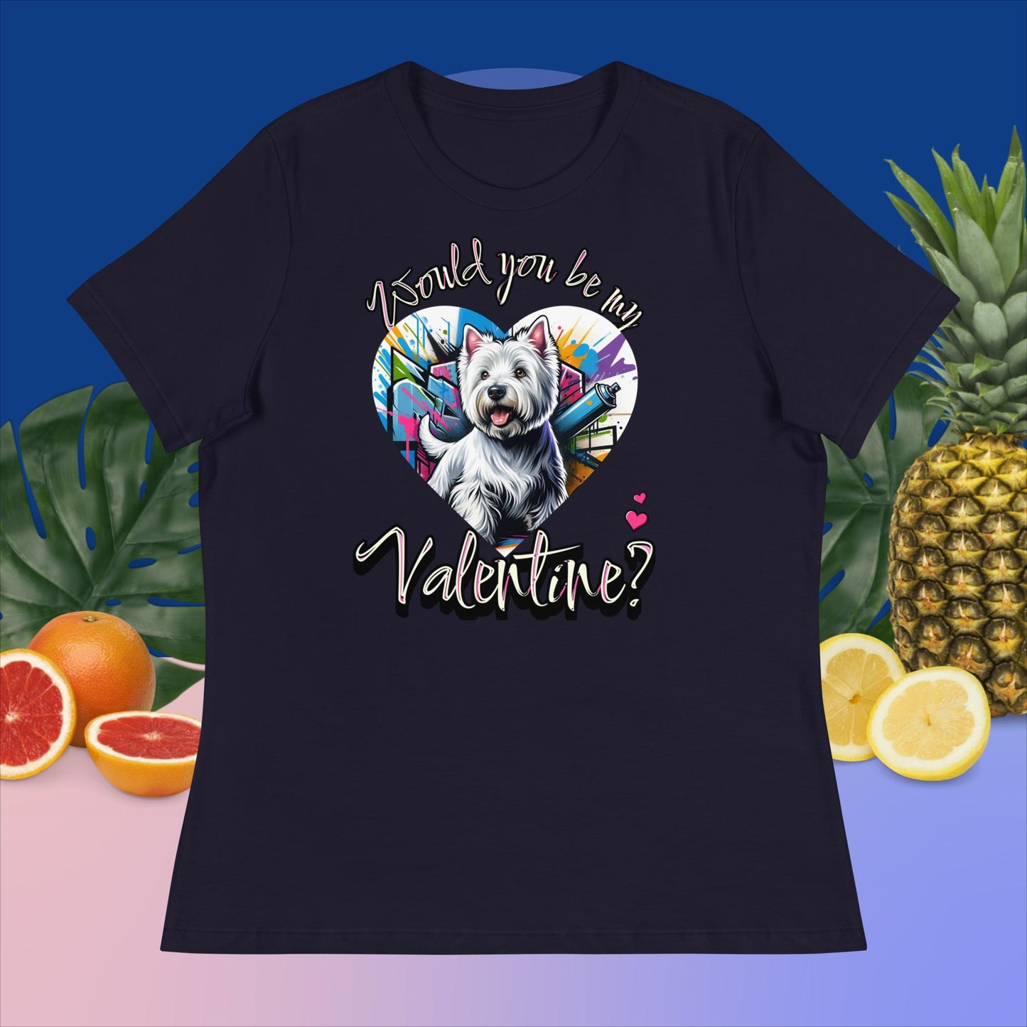 Women's Relaxed T-Shirt. Would You Be My Valentine?