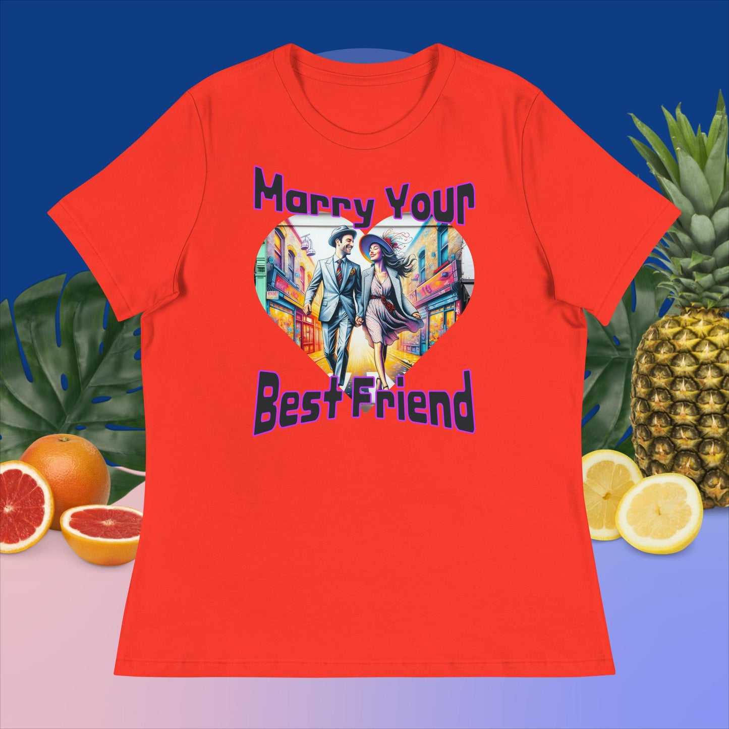 Women's Relaxed T-Shirt. Marry Your Best Friend,